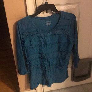 Blue Women’s Merona XL 2/3 Long Sleeve Shirt